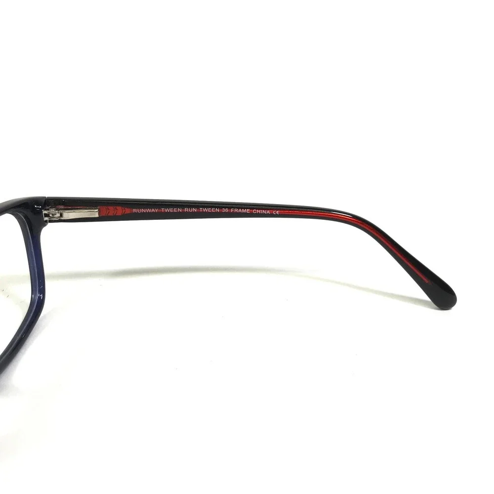 Runway Tween Eyeglasses Frames RUN TWEEN 36 BLUE Red Rectangular 50-16-135